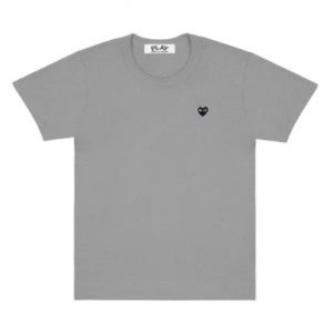 CDG Play Black Heart Logo T-Shirt in Grey