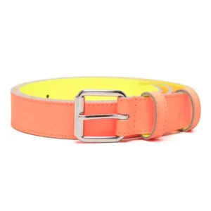 Comme Des Garçons Wallet Super Fluo Leather Belt fluorescent orange